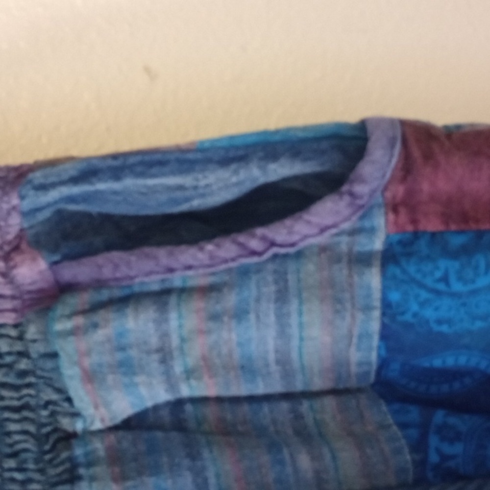 Funky Threads Patchwork Boho Rare Harem Jogger Pa… - image 6